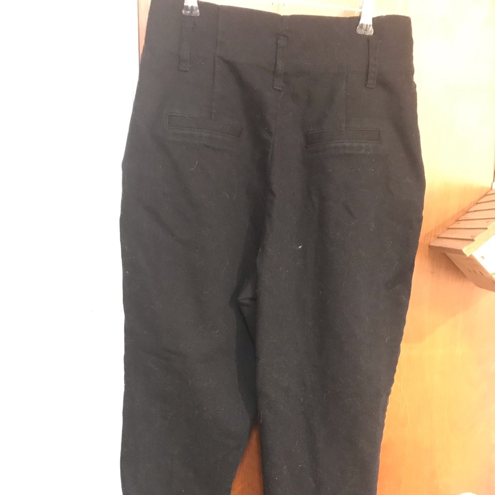 Black paper bag pants